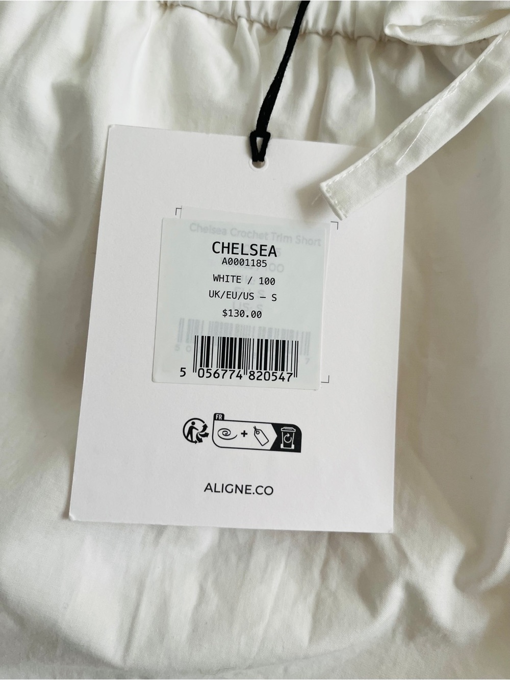 NWT ALIGNE for Anthropologie White Eyelet Lace Trim Tie Waist Shorts Size M - Picture 4 of 11